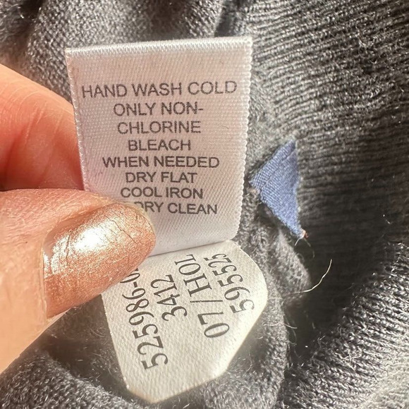 Banana Republic Silk Cashmere Sweater Size XL Mens Gray 1/4 Zip Pullover Classic - Picture 6 of 6